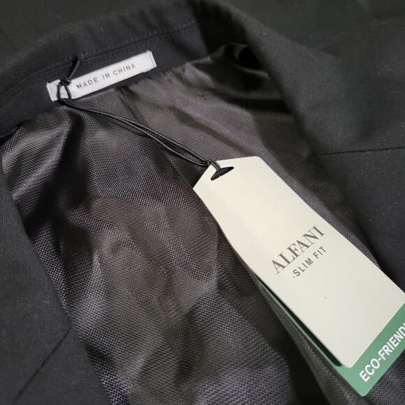 Alfani Men's Slim-Fit Stretch Solid Suit Jacket Blazer Black NWT 38L - Picture 12 of 16
